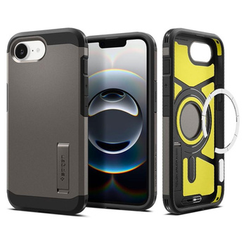 Spigen Tough Armor MagSafe - Case for iPhone 16e (Gunmetal)