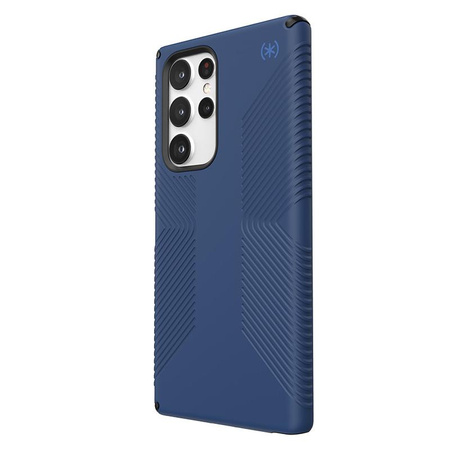 Speck Presidio2 Grip - pouzdro pro Samsung Galaxy S22 Ultra s povrchovou úpravou MICROBAN (Coastal Blue/Storm blue)