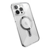 Speck Presidio Perfect-Clear Grip ClickLock & MagSafe - pouzdro pro iPhone 15 Pro Max (čiré / chromované provedení / stříbrná barva)
