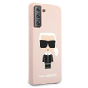 Pouzdro Karl Lagerfeld Fullbody Silicone Iconic - Samsung Galaxy S21 (růžové)
