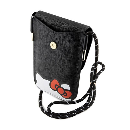 Hello Kitty Leather Hiding Kitty Cord - Crossbody bag for phone (black)