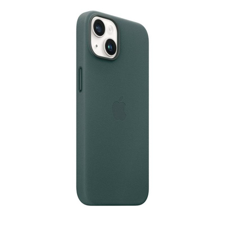Apple Leather Case - Skórzane etui z MagSafe do iPhone 14 (leśna zieleń)
