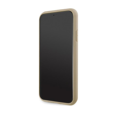 Guess Glitter Script Big 4G - iPhone 11 Case (Gold)