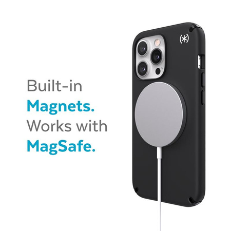 Speck Presidio2 Pro + MagSafe - Coque pour iPhone 13 Pro avec revêtement MICROBAN (Noir)
