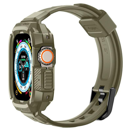 Spigen Rugged Armor Pro - Řemínek s pouzdrem pro Apple Watch Ultra 49 mm (Vintage Khaki)