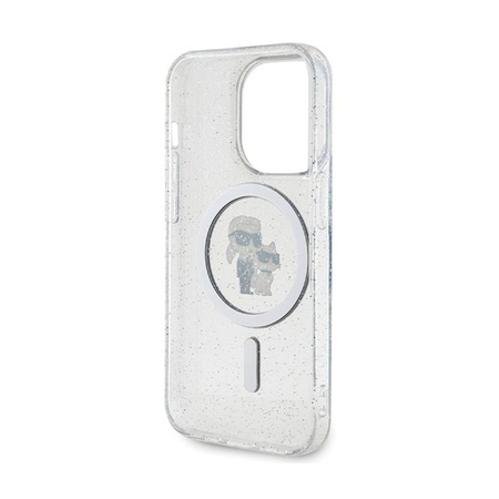 Karl Lagerfeld Karl & Choupette Glitter MagSafe - iPhone 14 Pro Case (Transparent)
