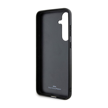 BMW Signature Leather Crossing Lines Pattern - Case for Samsung Galaxy S24+ (black)