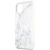 Guess Marble Tempered Glass Hardcase - Case for iPhone 11 Pro Max (White)