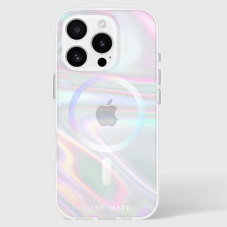 Etui Case-Mate Soap Bubble MagSafe do iPhone 16 Pro – Efekt Tęczowej Poświaty