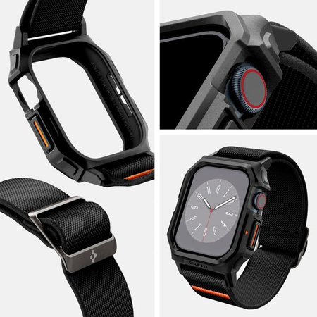 Spigen Lite Fit "Pro" - Case with Strap for Apple Watch 10 42 mm (Matte Black)