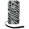 Karl Lagerfeld IML Zebra Pattern & Cord - Pouzdro iPhone 16 Pro (černé)