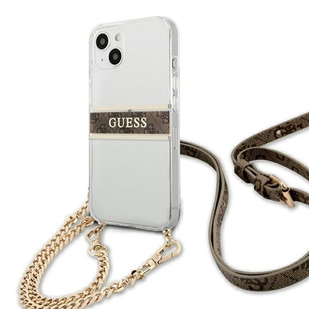 Guess 4G Gold Stripe Crossbody - iPhone 13 Case
