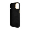 Guess Silicone Script Metal Logo & Frame - Coque iPhone 15 (noir)