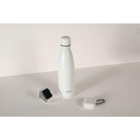 PURO ICON - Rozsdamentes acél termikus palack 500 ml (fehér) (porszórt bevonat)