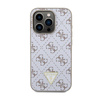 Guess 4G Triangle Metal Logo - Coque iPhone 15 Pro (blanc)