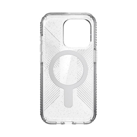 Speck Presidio Lux Grip ClickLock & Magsafe - iPhone 15 Pro tok (átlátszó / krómozott kivitel / derűs ezüst)