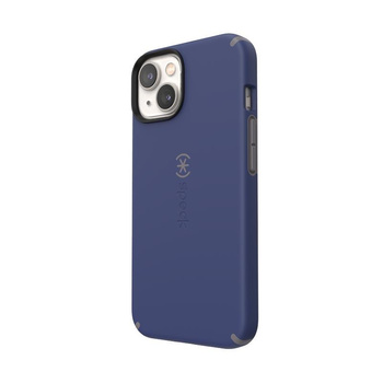 Speck CandyShell Pro - Coque pour iPhone 14 / iPhone 13 avec revêtement MICROBAN (Bleu prussien / Gris nuage)