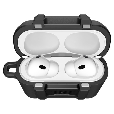 Spigen Lock Fit - Páncélozott tok Apple AirPods Pro 3-hoz (Matt Fekete)