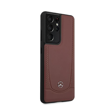 Mercedes Leder Urban Line - Samsung Galaxy S21 Ultra Tasche (rot)