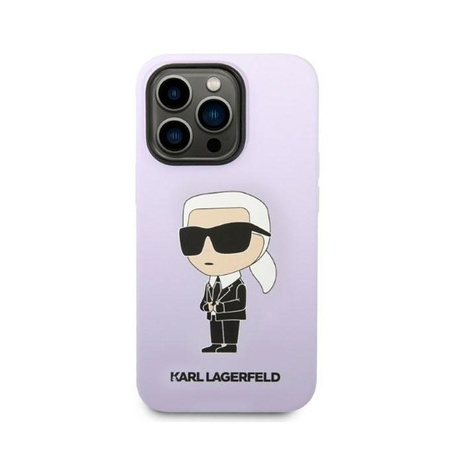 Karl Lagerfeld Silikonové pouzdro NFT Ikonik - iPhone 14 Pro (fialové)