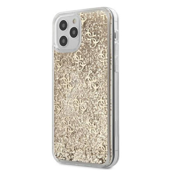 Guess 4G Liquid Glitter - iPhone 12 Pro Max Tasche (Gold)