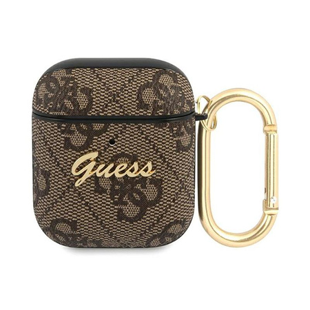 Guess 4G Script Metal Collection- AirPods 1/2 gen case (brown)