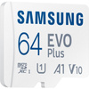 Samsung microSDXC EVO Plus - 64 GB UHS-I U1 A1 V10 memory card with adapter