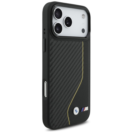 BMW M Carbon Line & Logo MagSafe – Kryt iPhone 17 Pro Max (žlutý)