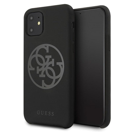 Guess Silicone 4G Tone to Tone - iPhone 11 Case (Black)