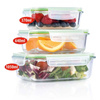 Alpina - Set aus drei Glasbehältern für Lebensmittel, Lunchbox