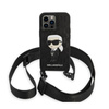 Karl Lagerfeld NFT Monogram Ikonik Patch - Hülle für iPhone 14 Pro (Schwarz)