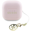Guess Glossy Effect Printed Classic Logo & Charm - TWS Casque Bluetooth + étui de chargement (rose)