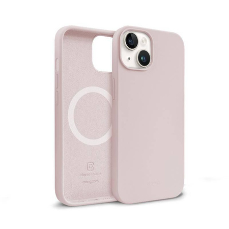 Crong Color Cover Magnetic - Custodia MagSafe per iPhone 14 Plus (rosa sabbia)