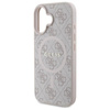 Guess 4G Ring Classic Logo MagSafe - Coque pour iPhone 16 (rose)
