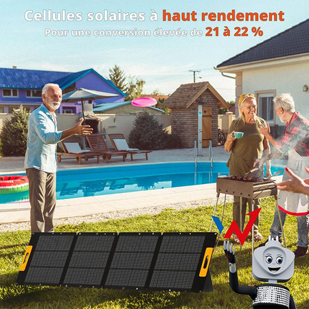 Wonder Ws210 - 210W solární panel / solární nabíječka s výstupem MC4 (černá)
