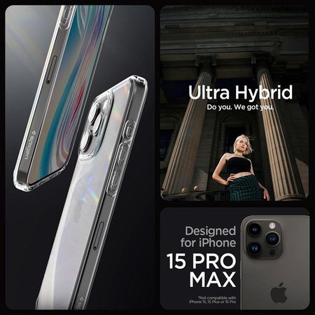 Spigen Ultra Hybrid - tok iPhone 15 Pro Max készülékhez (átlátszó)