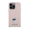Karl Lagerfeld Silicone Choupette Metal Pin - iPhone 15 Pro Max Tasche (pink)
