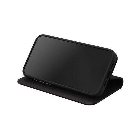 Moshi Overture MagSafe - 3-in-1-Ledertasche für iPhone 15 Pro Max (Midnight Black)