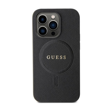 Guess Saffiano MagSafe - Tasche für iPhone 14 Pro Max (schwarz)