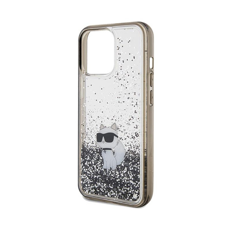 Karl Lagerfeld Liquid Glitter Choupette - iPhone 13 Pro tok (átlátszó)