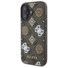 Guess Pivoine sur fond 4G Étui MagSafe pour iPhone 16 (marron)