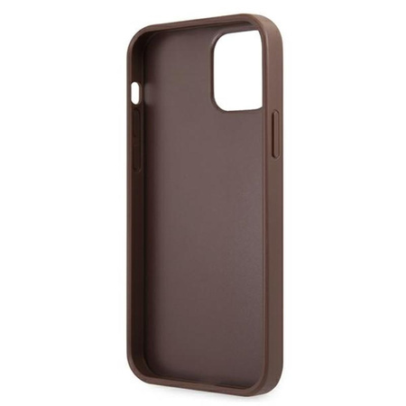 Guess 4G Big Metal Logo - iPhone 12 Pro Max Tasche (braun)