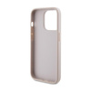 Guess 4G Bottom Stripe Metal Logo Collection - Coque pour iPhone 15 Pro (rose)