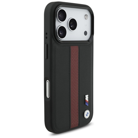 BMW M Perforated Stripe Logo MagSafe - iPhone 17 Pro Case (Red)