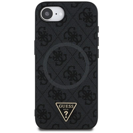Guess 4G Ring Triangle Logo MagSafe - pouzdro pro iPhone 16e (černé)