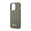 Guess Glitter Flakes Metal Logo Case – Etui iPhone 14 Pro Max (zielony)