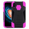 Zizo Dual Layered Hybrid Cover - obrněné pouzdro pro iPhone Xs / X se stojánkem (růžové)