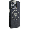 Guess IML Metall Glitter 4G Circle Triangle MagSafe - Gehäuse für iPhone 16 Pro (schwarz)