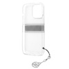 Guess 4G Stripe Grey Charm - pouzdro pro iPhone 13 Pro (čiré)