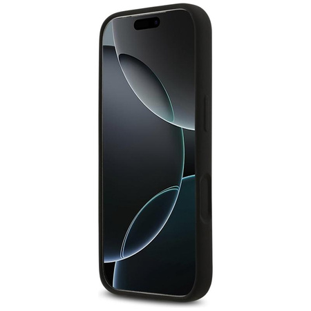 ETUI DO IPHONE 17 PRO do MAGSAFE GUESS CZARNE SILIKONOWE Z MIKROFIBRĄ CASE